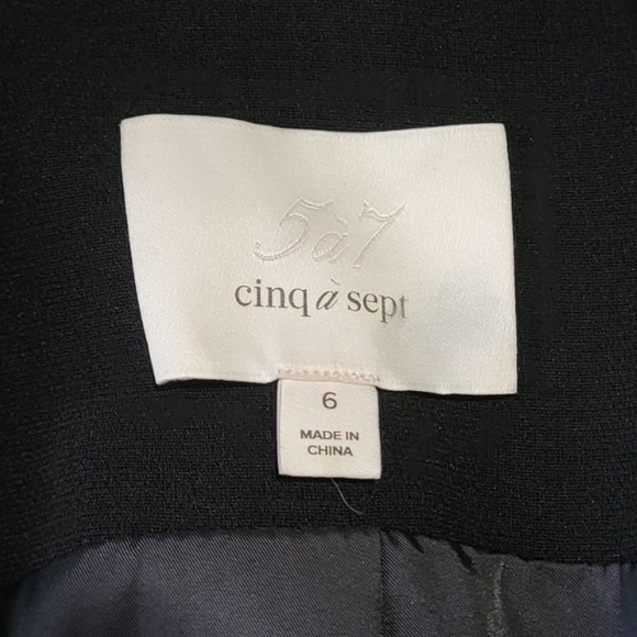 $695 Unworn Cinq A Sept Jungle Headset Karlie Bead Detail Blazer in Black - Picture 12 of 13